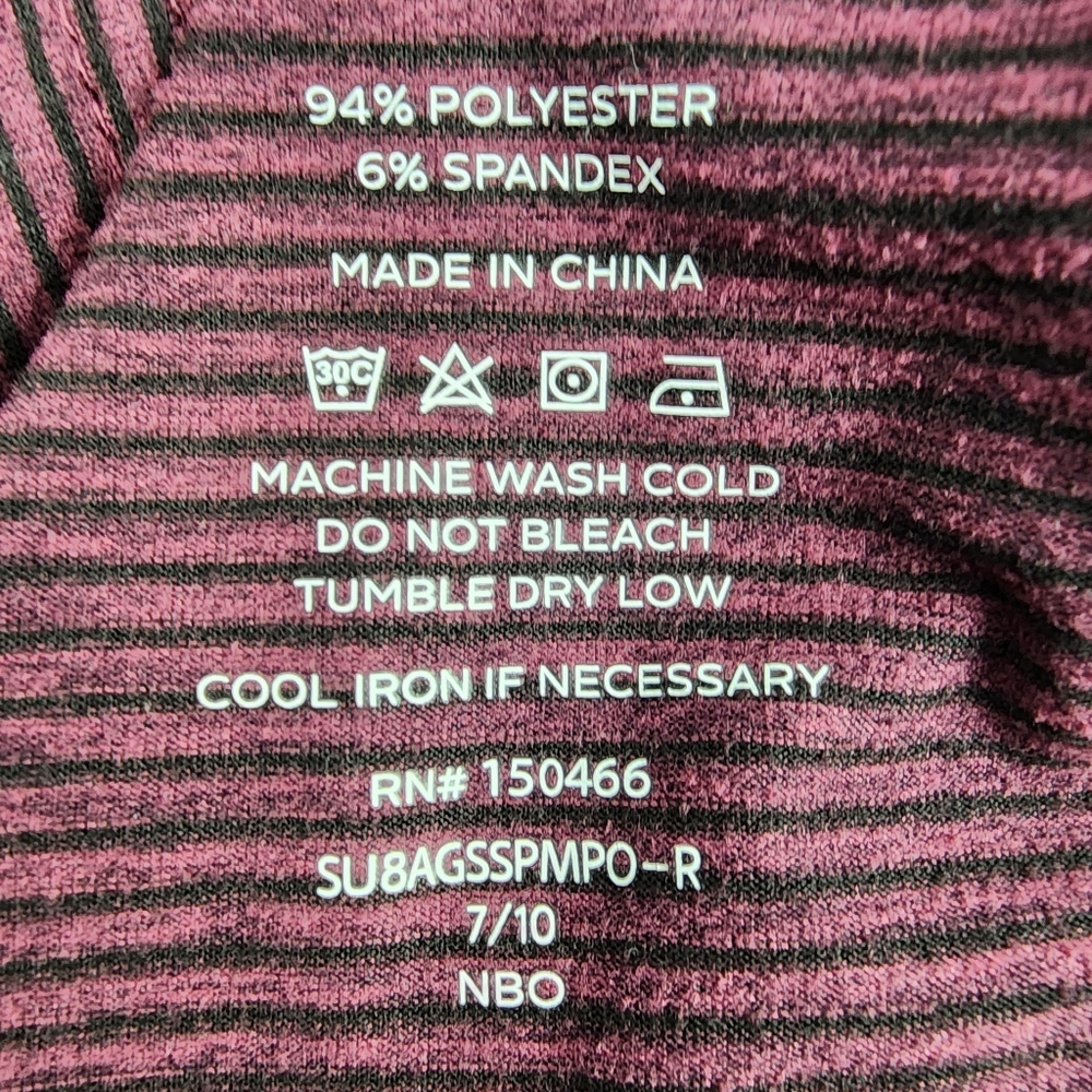 01.Algo Polo Shirt Mens XL Burgundy Black Performance Short Sleeve - Picture 6 of 6